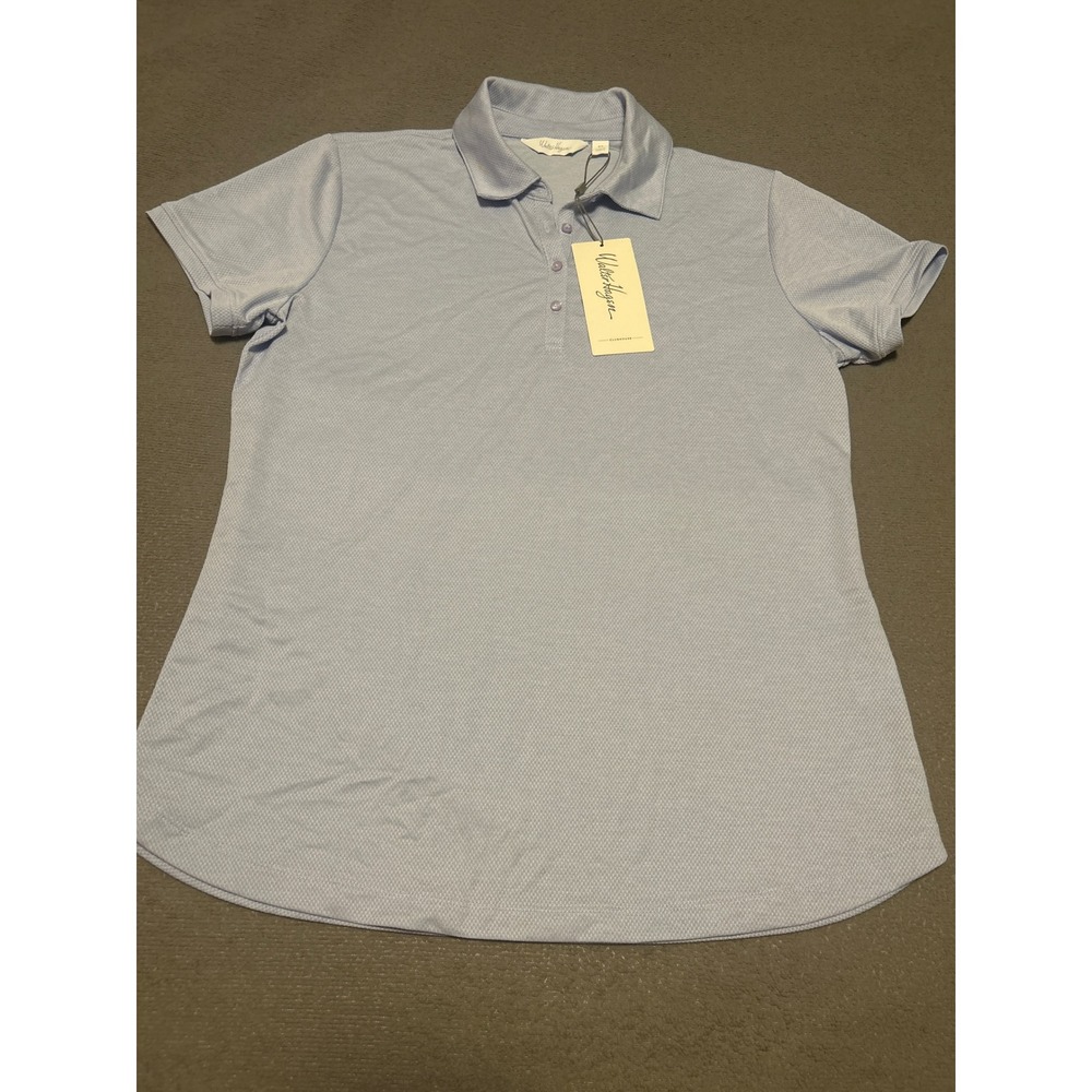 Walter Hagen Clubhouse Womens Blue Short Sleeve Golf Polo Shirt Size M NEW